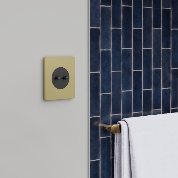 Odace architecte - plaque de finition 1 poste - effet laiton