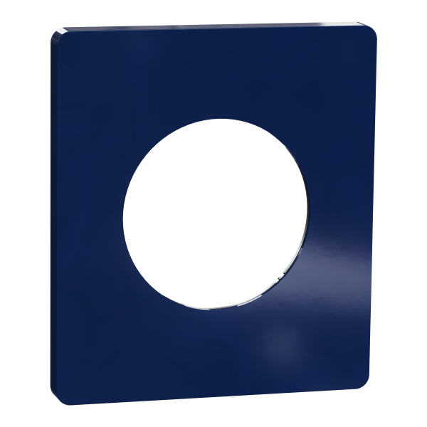 Odace architecte - plaque de finition 1 poste - bleu émaillé