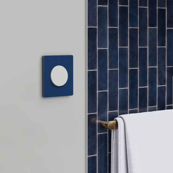 Odace architecte - plaque de finition 1 poste - bleu émaillé