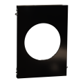 Odace architecte - plaque de finition centrale - noir émaillé