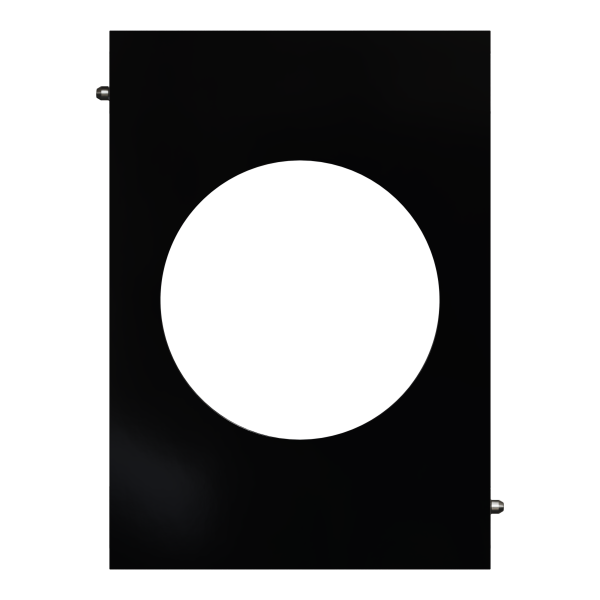 Odace architecte - plaque de finition centrale - noir émaillé