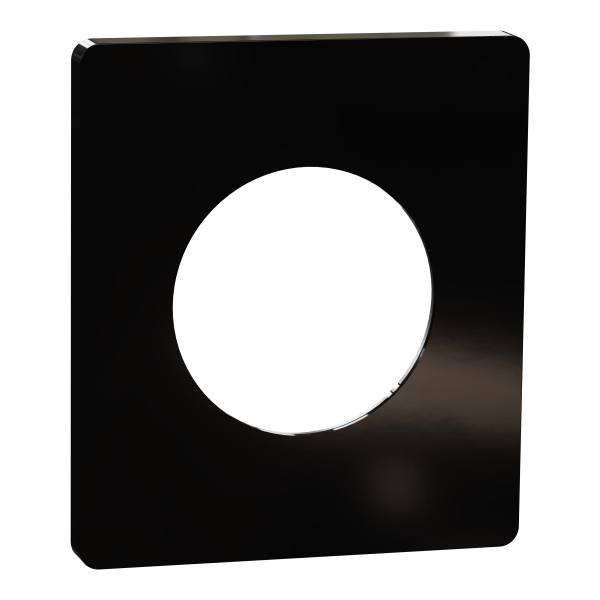 Odace architecte - plaque de finition 1 poste - noir émaillé