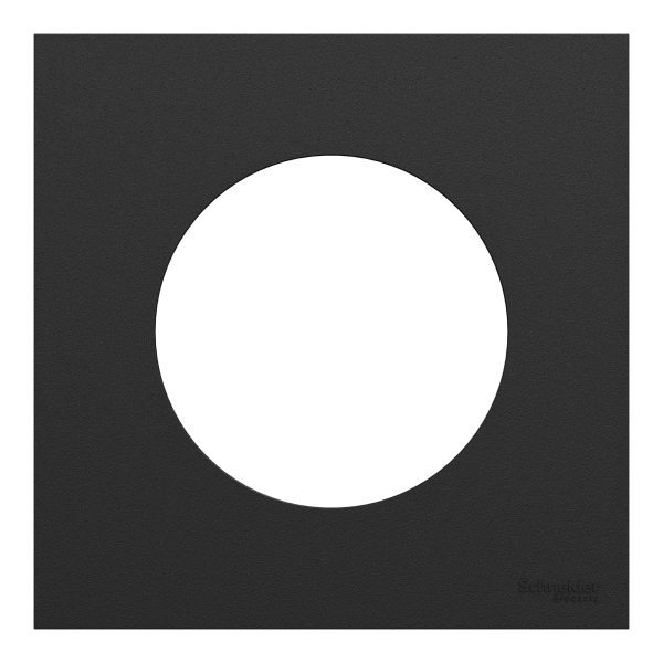 Odace - plaque de finition 1 poste - couleur noir onyx