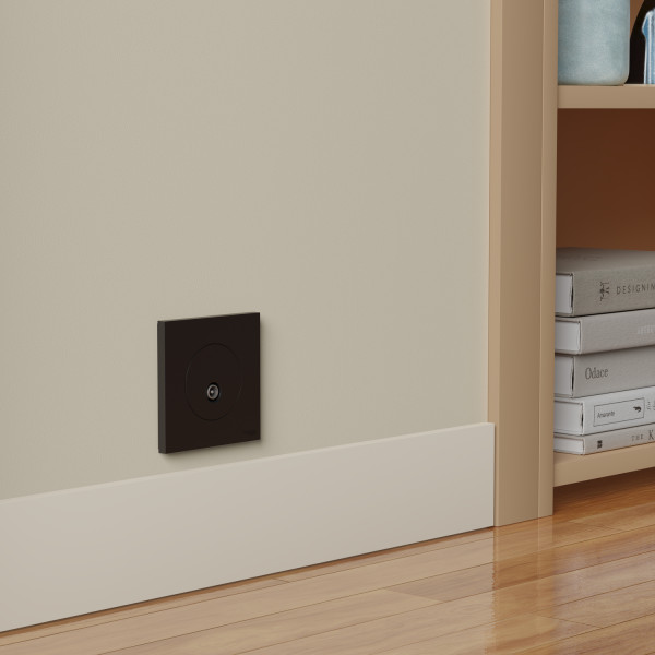 Odace - plaque de finition 1 poste - couleur noir onyx
