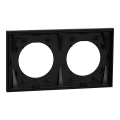 Odace - plaque de finition 2 postes - couleur noir onyx