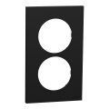 Odace - plaque de finition 2 postes entraxe spécifique 57mm - noir onyx