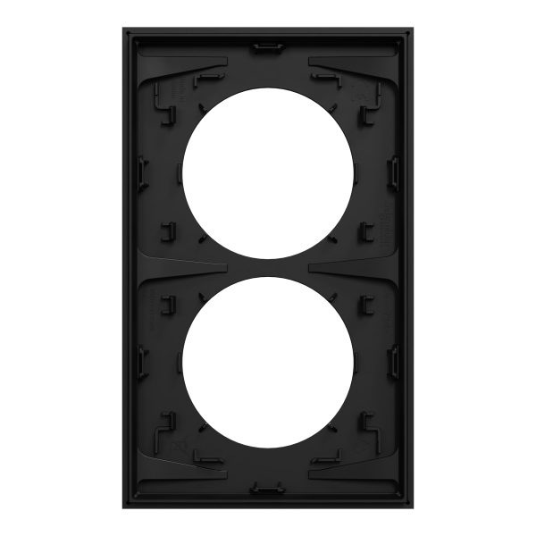Odace - plaque de finition 2 postes entraxe spécifique 57mm - noir onyx