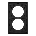 Odace - plaque de finition 2 postes entraxe spécifique 57mm - noir onyx