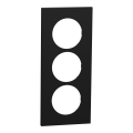 Odace - plaque de finition 3 postes entraxe spécifique 57mm - noir onyx