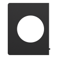 Odace architecte - plaque de finition latérale - couleur noir onyx