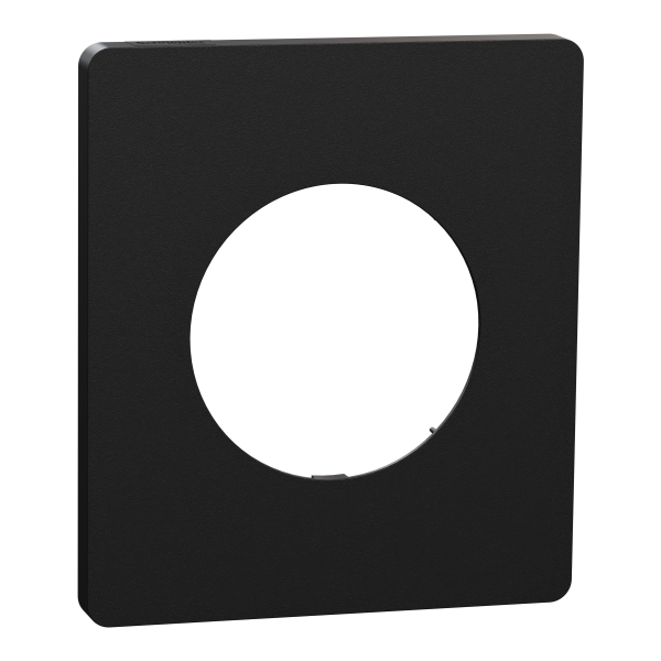 Odace architecte - plaque de finition 1 poste - couleur noir onyx