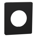 Odace architecte - plaque de finition 1 poste - couleur noir onyx