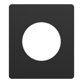 Odace architecte - plaque de finition 1 poste - couleur noir onyx