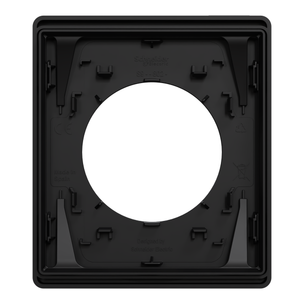 Odace architecte - plaque de finition 1 poste - couleur noir onyx