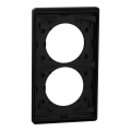 Odace architecte - plaque 2 postes entraxe spécifique 57mm - noir onyx