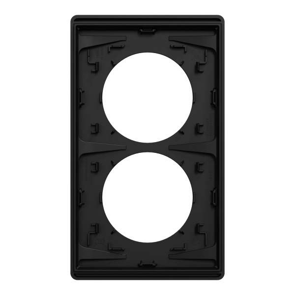 Odace architecte - plaque 2 postes entraxe spécifique 57mm - noir onyx