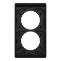 Odace architecte - plaque 2 postes entraxe spécifique 57mm - noir onyx