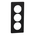 Odace architecte - plaque 3 postes entraxe spécifique 57mm - noir onyx