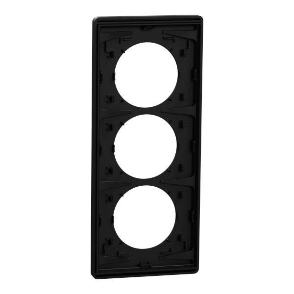 Odace architecte - plaque 3 postes entraxe spécifique 57mm - noir onyx