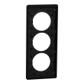 Odace architecte - plaque 3 postes entraxe spécifique 57mm - noir onyx