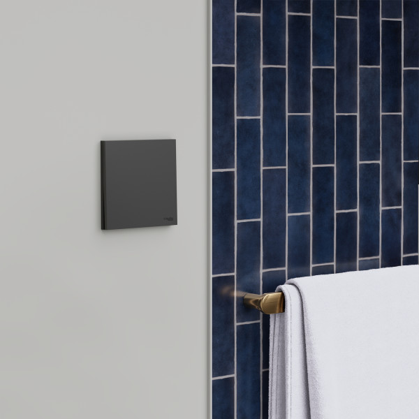 Odace intégral - enjoliveur et plaque - pour vv ou poussoir simple - noir onyx