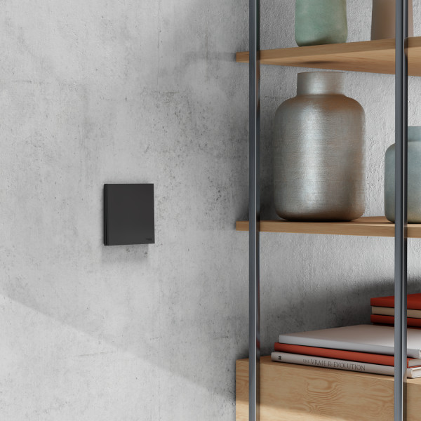 Odace intégral - enjoliveur et plaque - pour vv ou poussoir simple - noir onyx