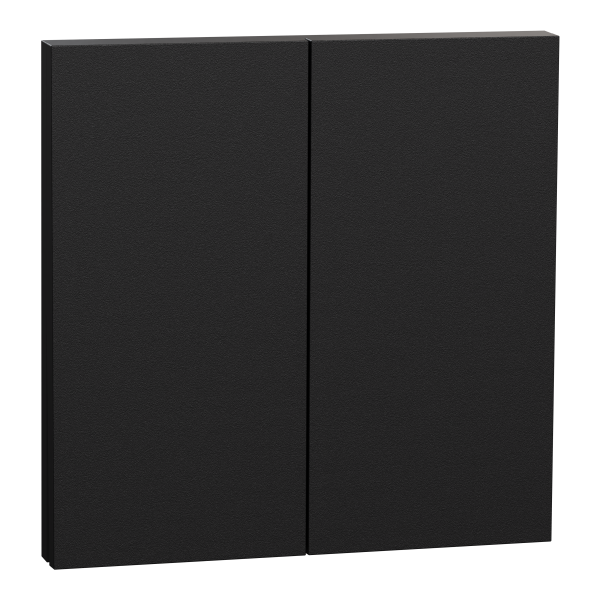 Odace intégral - enjoliveur et plaque - pour vv ou poussoir double - noir onyx