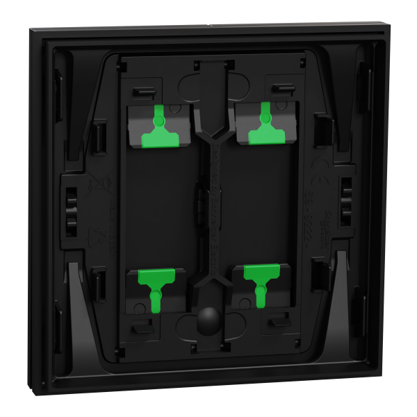 Odace intégral - enjoliveur et plaque - pour vv ou poussoir double - noir onyx