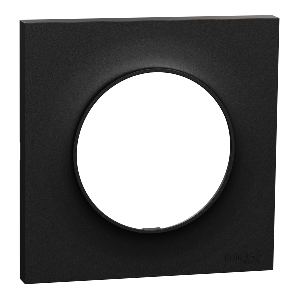 Odace origine - plaque de finition 1 poste - couleur noir