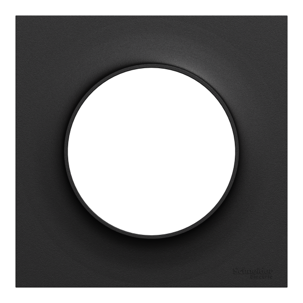 Odace origine - plaque de finition 1 poste - couleur noir