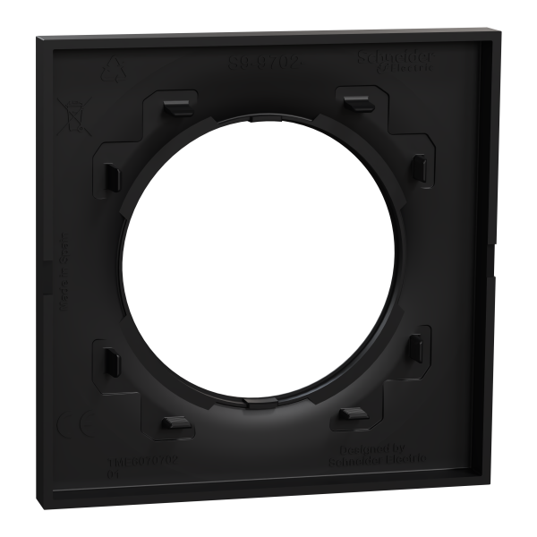 Odace origine - plaque de finition 1 poste - couleur noir