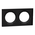 Odace origine - plaque de finition 2 postes - couleur noir