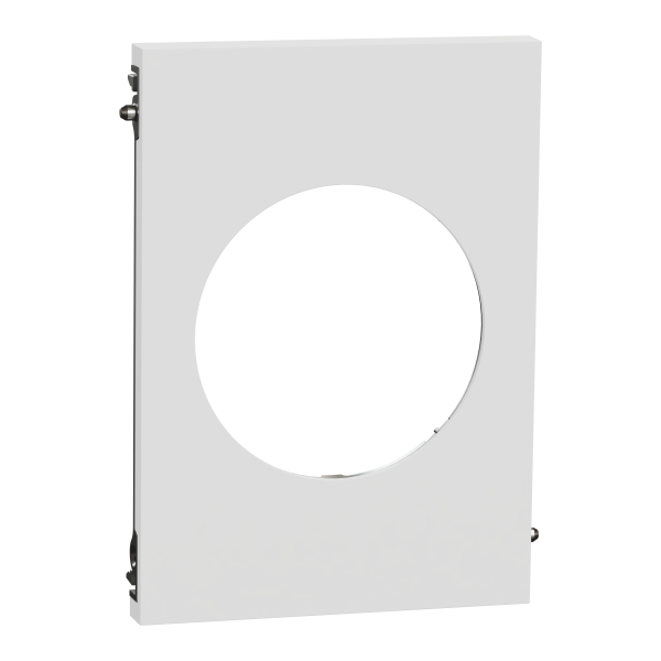 Odace architecte - plaque de finition centrale - effet céramique blanc