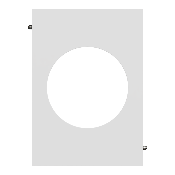 Odace architecte - plaque de finition centrale - effet céramique blanc