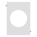 Odace architecte - plaque de finition centrale - effet céramique blanc