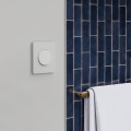 Odace architecte - plaque de finition 1 poste - effet céramique blanc