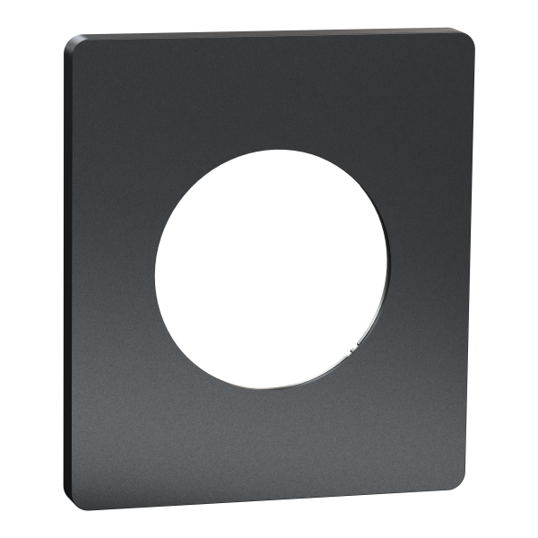 Odace architecte - plaque de finition 1 poste - effet perle noire