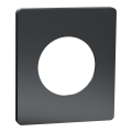 Odace architecte - plaque de finition 1 poste - effet perle noire