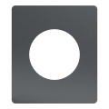 Odace architecte - plaque de finition 1 poste - effet perle noire