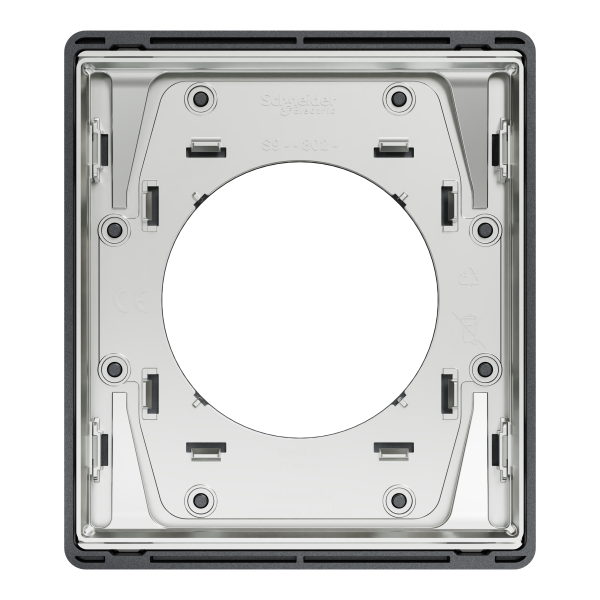 Odace architecte - plaque de finition 1 poste - effet perle noire