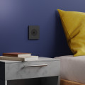 Odace architecte - plaque de finition 1 poste - effet perle noire
