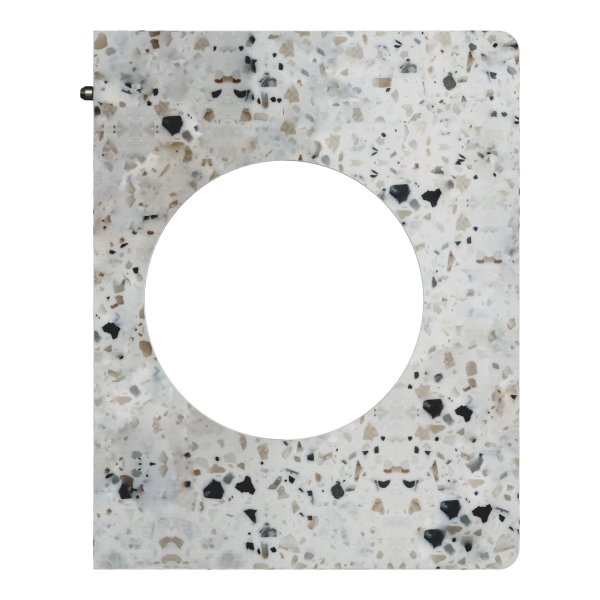 Odace architecte - plaque de finition latérale - effet terrazzo