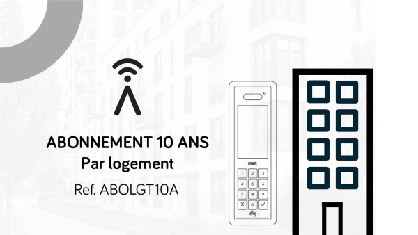 Abonnement hizi par logement prépayé sur une durée 10 ans - Urmet - ABOLGT10A