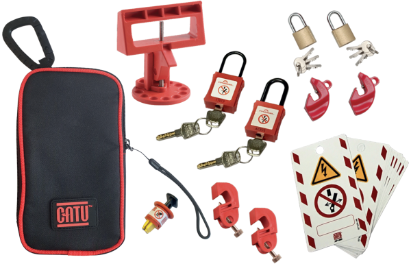 Kit de consignation pour disjoncteurs en accord avec la norme nf c 18-510. - Catu - KITCONSI01D