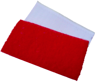 Velcro rouge et blanc pour casque pour identification du chargé de travaux - Catu - M881838