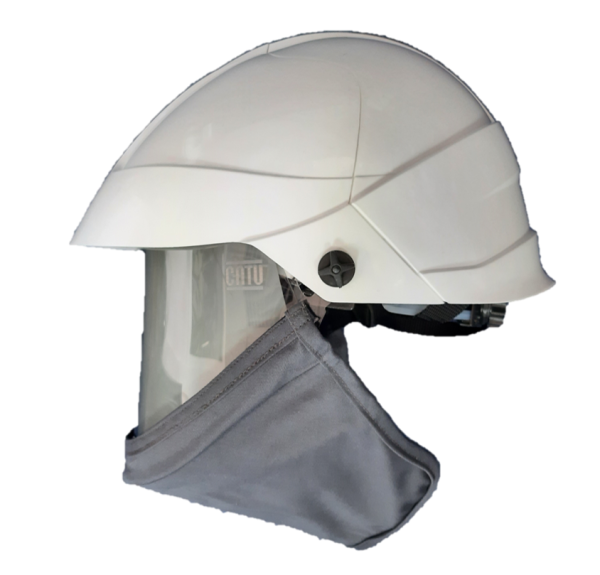 Casque isolant électricien avec visière intégrée arcflash grise 12 cal/cm² apc 2 - Catu - MO180ARC12