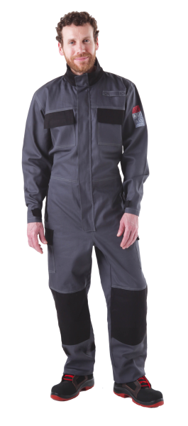 Combinaison 12cal/cm² gris/noir non feu soudure as-5xl - Catu - AFG10015XL