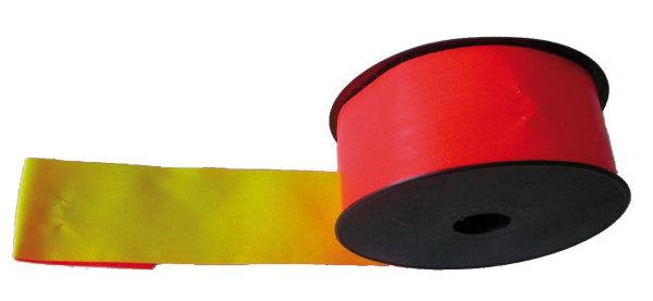 Ruban de délimitation fluorescent rouge/jaune 50mm x 50m. - Catu - AL129
