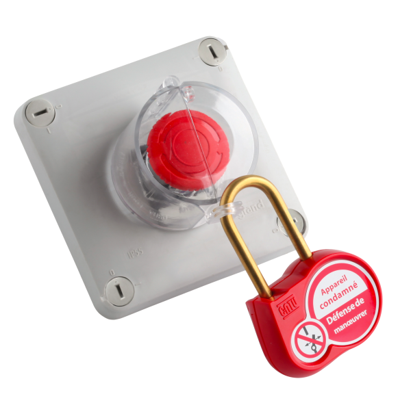 Capot de protection universel pour condamner l’accès à des organes type boutons. - Catu - AL214