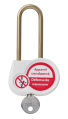 Cadenas blanc anse 70mm diamètre 6mm clé à définir. - Catu - AL230SB00